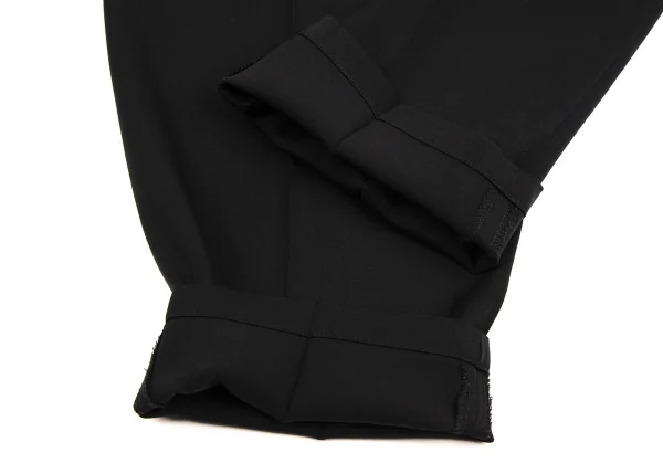 ワイズY's ウールレーヨンギャバツータックパンツ 黒M位 K-109659_011