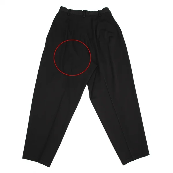 ワイズY's ウールレーヨンギャバツータックパンツ 黒M位 K-109659_012