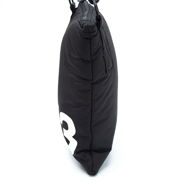 ワイスリーY-3 ロゴプリントショルダーパデットポーチ 黒 K-109673_005