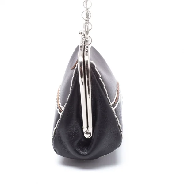 カヨ ナカムラ バイ ワイズKAYO NAKAMURA by Y's フィガロチェーンストラップレザーミニがま口ポーチ 黒 K-109674_004