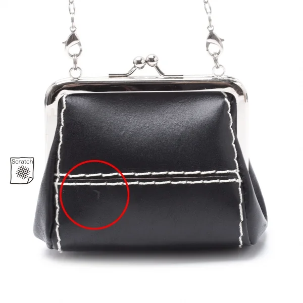 カヨ ナカムラ バイ ワイズKAYO NAKAMURA by Y's フィガロチェーンストラップレザーミニがま口ポーチ 黒 K-109674_005