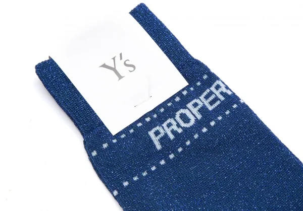 新品!ワイズY's グリッターメッセージソックス 青2(23cm～24.5cm位) K-109675_002
