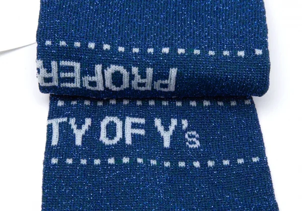 新品!ワイズY's グリッターメッセージソックス 青2(23cm～24.5cm位) K-109675_003