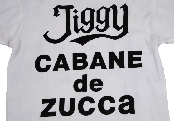 カバンドズッカCABANE de ZUCCA フローラルラメプリントTシャツ 白グレー他M K-109683_016