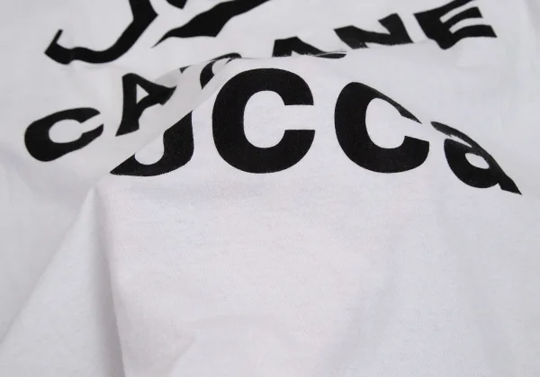 カバンドズッカCABANE de ZUCCA フローラルラメプリントTシャツ 白グレー他M K-109683_017