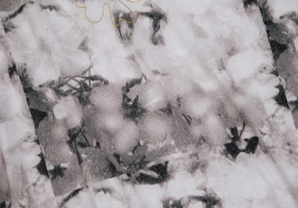 カバンドズッカCABANE de ZUCCA フローラルラメプリントTシャツ 白グレー他M K-109683_009