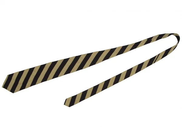 ヨウジヤマモト ダーバンYohji Yamamoto DURBAN A.A.R シルクレジメンタルネクタイ 茶黒 K-109704_002