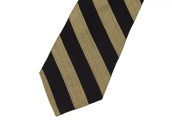 ヨウジヤマモト ダーバンYohji Yamamoto DURBAN A.A.R シルクレジメンタルネクタイ 茶黒 K-109704_003