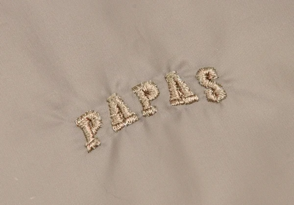 パパスPapas トラックプリントフーテッドリバーシブルダウンジャケット ベージュM K-109717_006