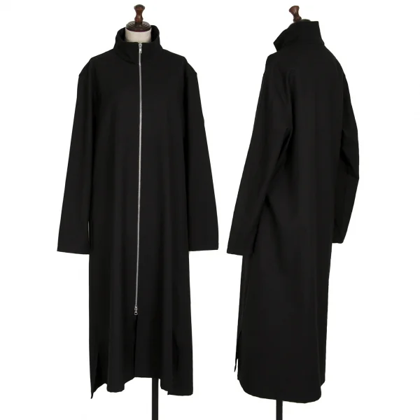 グラウンド ワイGround Y ウールポリギャバロングジップシャツコート 黒3 K-109722_001