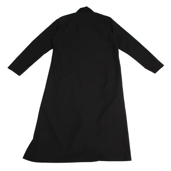 グラウンド ワイGround Y ウールポリギャバロングジップシャツコート 黒3 K-109722_011