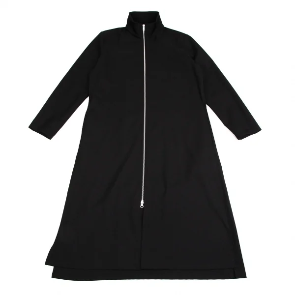 グラウンド ワイGround Y ウールポリギャバロングジップシャツコート 黒3 K-109722_002
