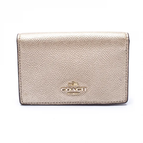 コーチCOACH ビジネスカードケース ゴールド K-109723_001