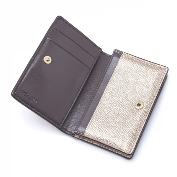 コーチCOACH ビジネスカードケース ゴールド K-109723_010