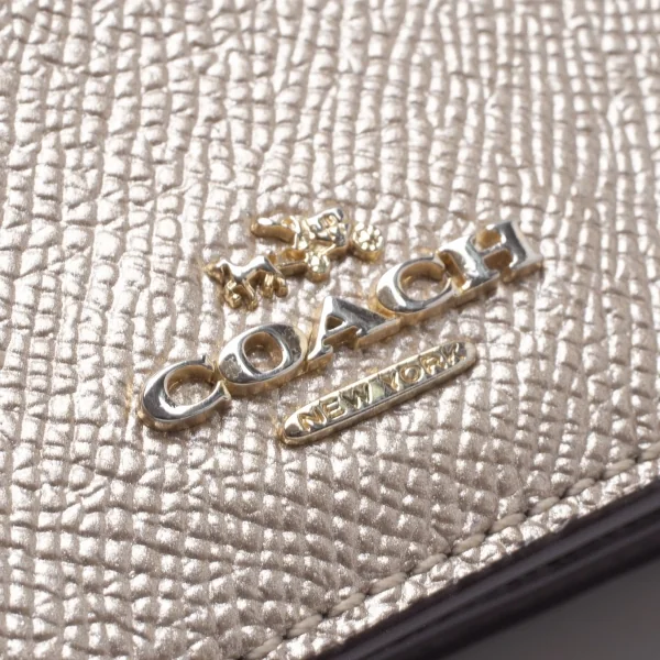コーチCOACH ビジネスカードケース ゴールド K-109723_009