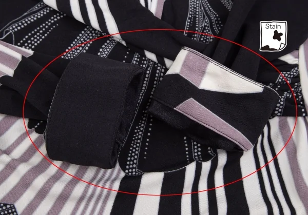 レオナールLEONARD プリントカシュクールトップス 黒紫オフ38 K-109751_013