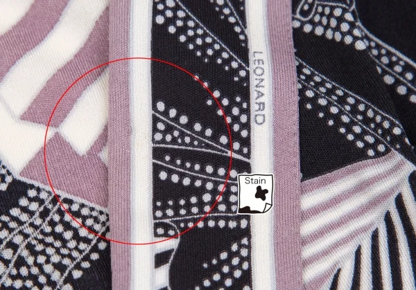 レオナールLEONARD プリントカシュクールトップス 黒紫オフ38 K-109751_006