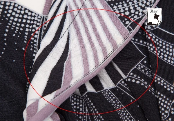 レオナールLEONARD プリントカシュクールトップス 黒紫オフ38 K-109751_009