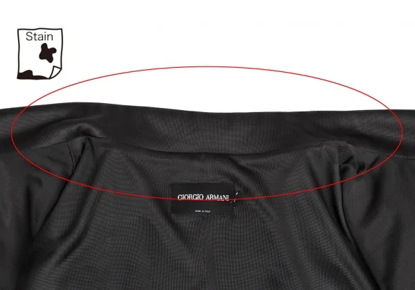 タグ ジョルジオ アルマーニGIORGIO ARMANI プリーツスタンドカラージャケット 黒38 K-109752_012