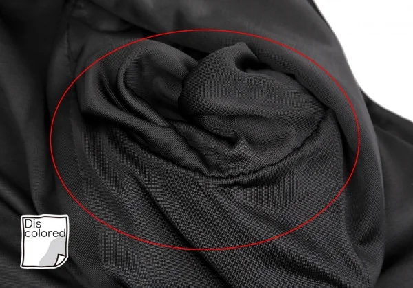 タグ ジョルジオ アルマーニGIORGIO ARMANI プリーツスタンドカラージャケット 黒38 K-109752_014