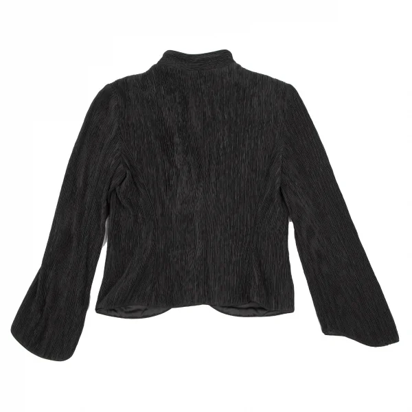 タグ ジョルジオ アルマーニGIORGIO ARMANI プリーツスタンドカラージャケット 黒38 K-109752_015