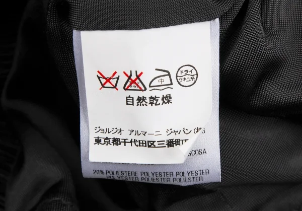 タグ ジョルジオ アルマーニGIORGIO ARMANI プリーツスタンドカラージャケット 黒38 K-109752_018