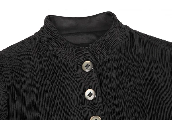 タグ ジョルジオ アルマーニGIORGIO ARMANI プリーツスタンドカラージャケット 黒38 K-109752_003