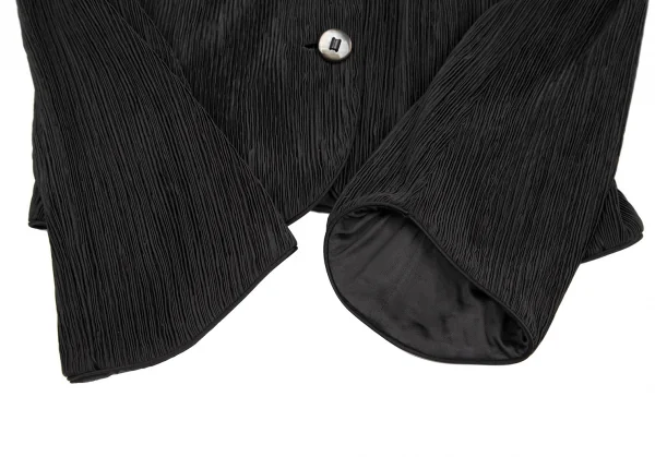 タグ ジョルジオ アルマーニGIORGIO ARMANI プリーツスタンドカラージャケット 黒38 K-109752_006