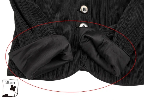 タグ ジョルジオ アルマーニGIORGIO ARMANI プリーツスタンドカラージャケット 黒38 K-109752_007