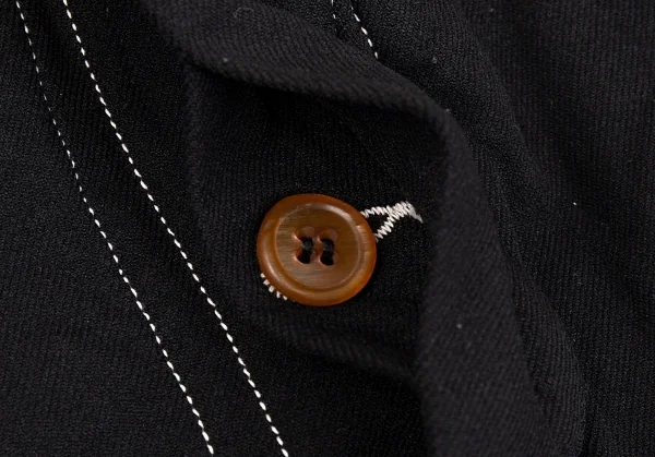 コムデギャルソン オムプリュスCOMME des GARCONS HOMME PLUS 製品染めステッチトラッカージャケット 黒SS K-109771_010