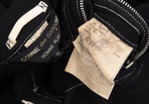 コムデギャルソン オムプリュスCOMME des GARCONS HOMME PLUS 製品染めステッチトラッカージャケット 黒SS K-109771_016