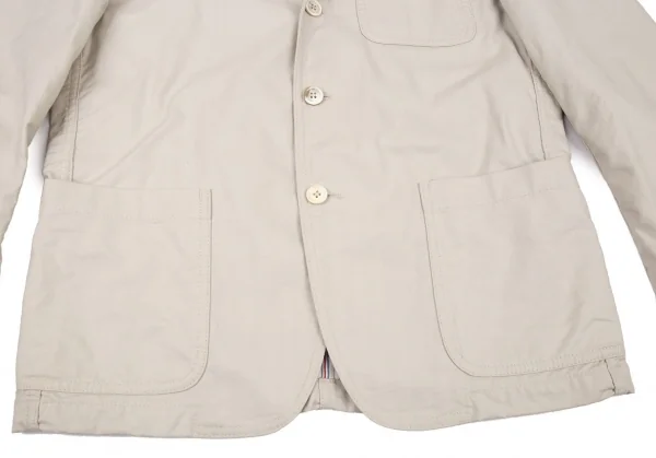 コムデギャルソン オムCOMME des GARCONS HOMME 裏ストライプコットンパッチポケットジャケット ベージュS K-109772_009