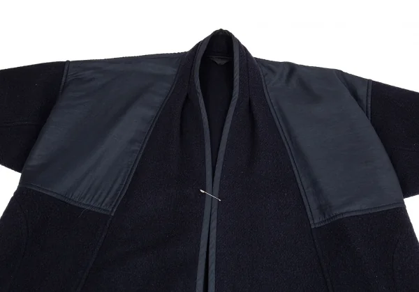 コムデギャルソンCOMME des GARCONS 切替デザインキモノコート 紺M位 K-109777_003