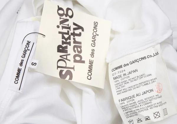 新品!コムデギャルソン×クロムハーツCOMME des GARCONS×CHROME HEARTS フォティマハリアプリントTシャツ 白S K-109782_011