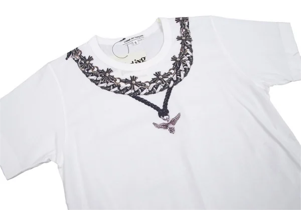新品!コムデギャルソン×クロムハーツCOMME des GARCONS×CHROME HEARTS フォティマハリアプリントTシャツ 白S K-109782_002