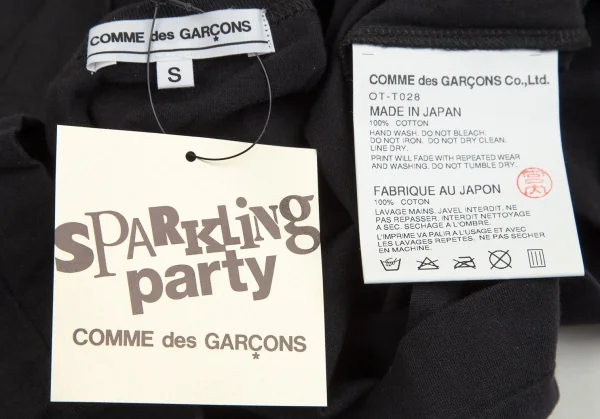 新品!コムデギャルソン×クロムハーツCOMME des GARCONS×CHROME HEARTS ロゴプリントTシャツ 黒S K-109784_010