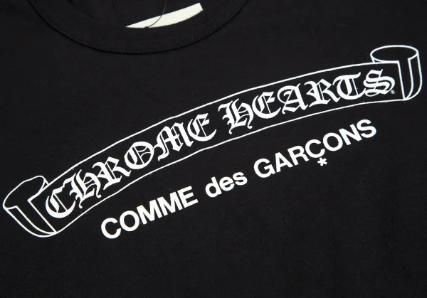 新品!コムデギャルソン×クロムハーツCOMME des GARCONS×CHROME HEARTS ロゴプリントTシャツ 黒S K-109784_005