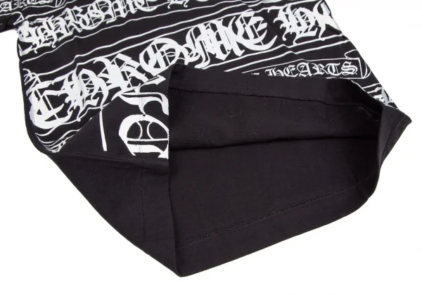 新品!コムデギャルソン×クロムハーツCOMME des GARCONS×CHROME HEARTS スクロールロゴプリントプリントTシャツ 黒S K-109785_007