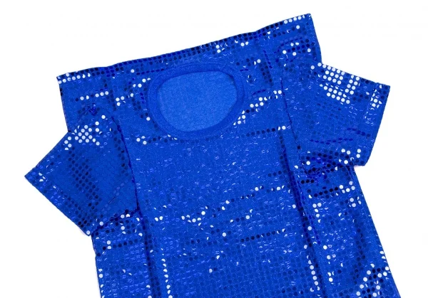 コムデギャルソンCOMME des GARCONS スパンコールスクエアデザインTシャツ 青S K-109787_003