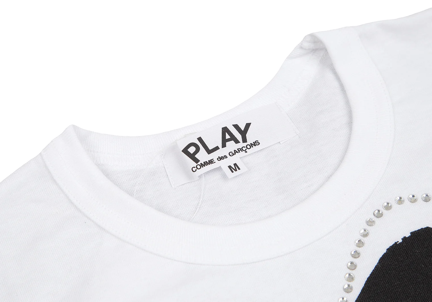[新品]［正規品］プレイコムデギャルソン　ラインストーンtシャツ　S PLAY COMME des GARCONS [期間限定ポイント15倍！] 新品 プレイ