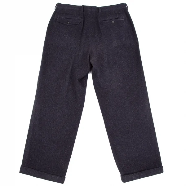 パパスPapas ウールカシミヤツータックパンツ 紺52LL K-109820_013