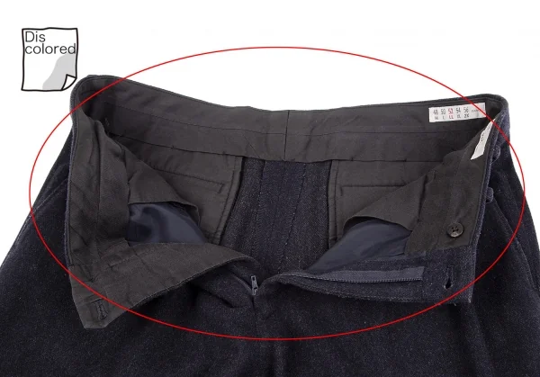 パパスPapas ウールカシミヤツータックパンツ 紺52LL K-109820_005