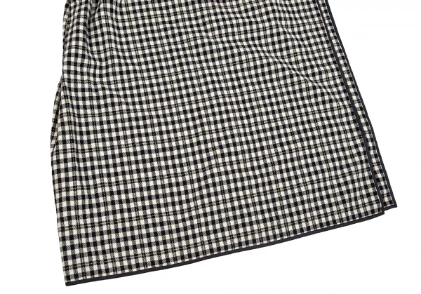 コムデギャルソンCOMME des GARCONSブロックチェックラップデザイントップス アイボリー黒M K-109829_010