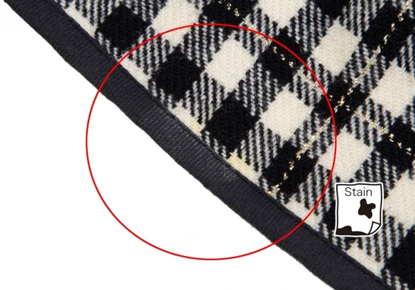 コムデギャルソンCOMME des GARCONSブロックチェックラップデザイントップス アイボリー黒M K-109829_012
