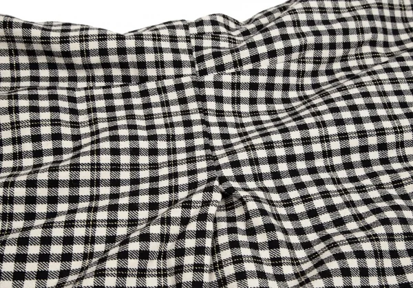 コムデギャルソンCOMME des GARCONSブロックチェックラップデザイントップス アイボリー黒M K-109829_017