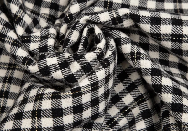 コムデギャルソンCOMME des GARCONSブロックチェックラップデザイントップス アイボリー黒M K-109829_018
