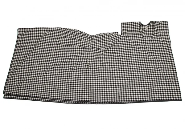 コムデギャルソンCOMME des GARCONSブロックチェックラップデザイントップス アイボリー黒M K-109829_002