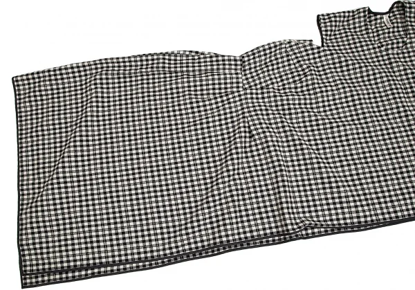 コムデギャルソンCOMME des GARCONSブロックチェックラップデザイントップス アイボリー黒M K-109829_004