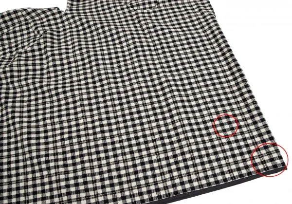コムデギャルソンCOMME des GARCONSブロックチェックラップデザイントップス アイボリー黒M K-109829_005