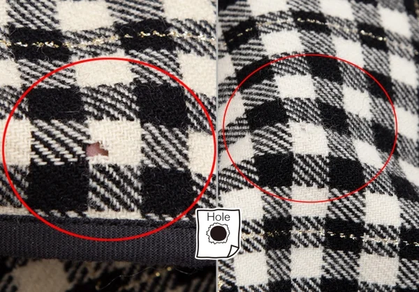 コムデギャルソンCOMME des GARCONSブロックチェックラップデザイントップス アイボリー黒M K-109829_006
